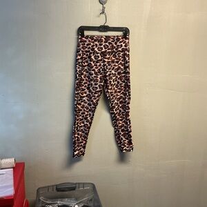 Fafair Leopard Print womens Leggings size M 0198